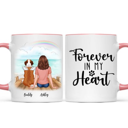 World Best Dog Mom Dog Dad Back View Personalized Mug