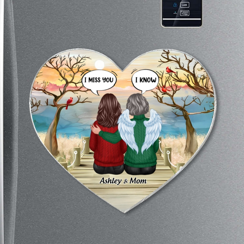 I Miss You Family Memorial Personalized Acrylic Fridge Magnet, Remembrance Gift, Sympathy Gift