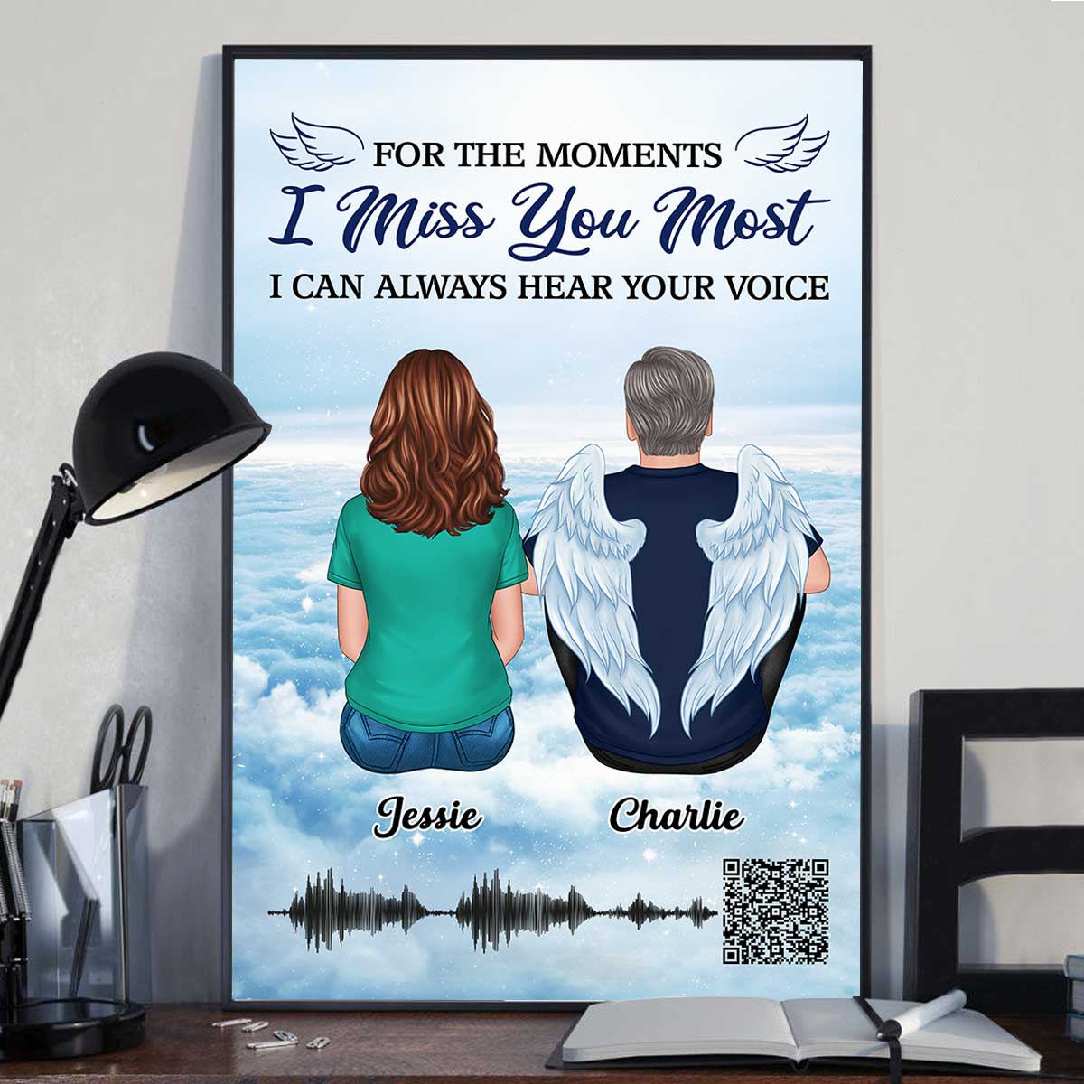 Always With You Sky Cloud Voicemail Voice Message QR Code Personalized Vertical Poster