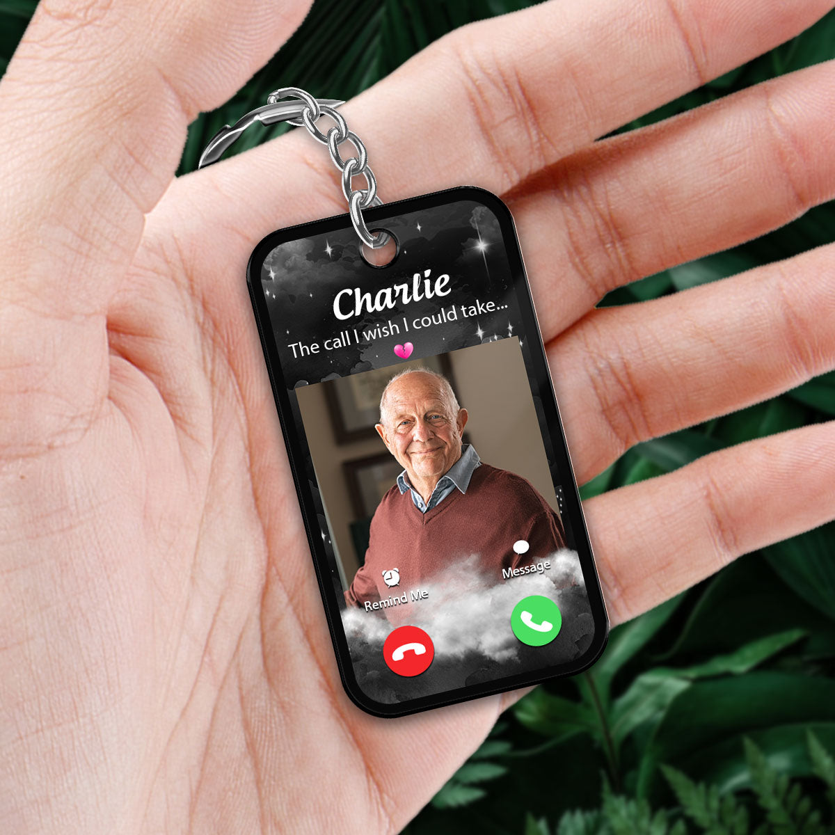 The Call I Wish Memorial Sympathy Gift Remembrance Keepsake Upload Your Photo Personalized Acrylic Keychain