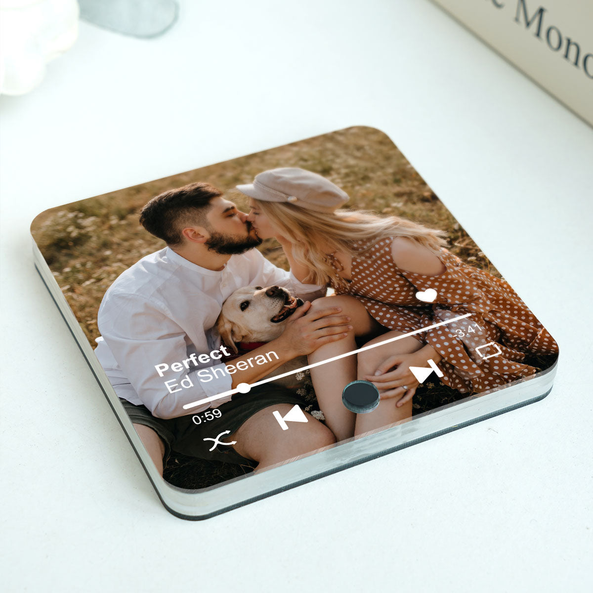 Custom Photo & Favorite Song Personalized Music Fridge Magnet, Valentine's Day Gift For Couple