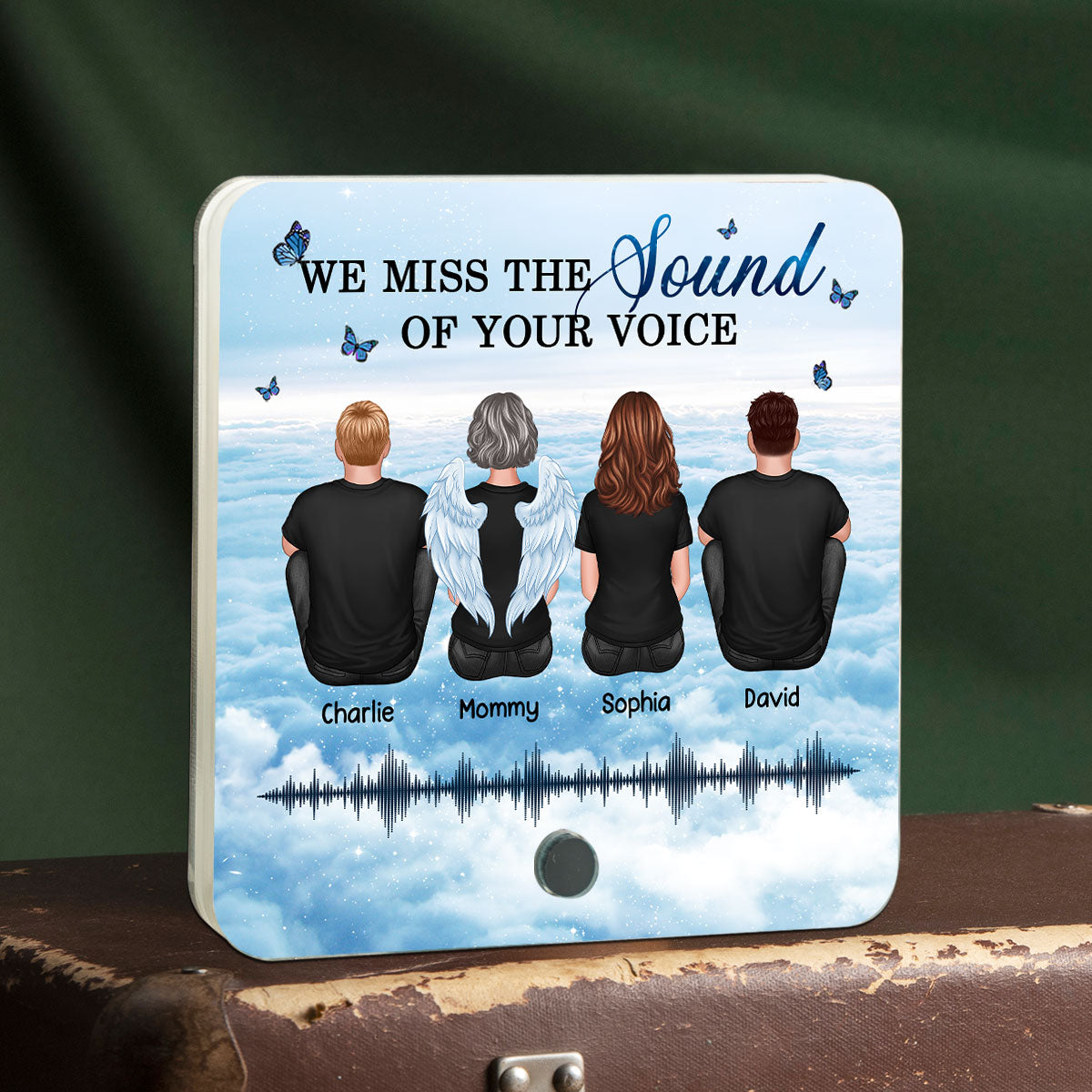 Miss The Sound Of Your Voice Memorial Voice Message Remembrance Keepsake Personalized Music Fridge Magnet