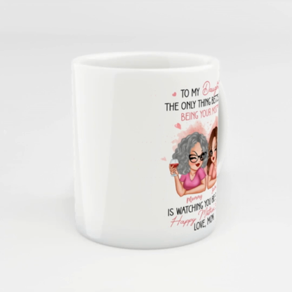 Pink Tone To My Daughter From Mom Happy Mother's Day Personalized Mug, Mother's Day Gift For Daughter