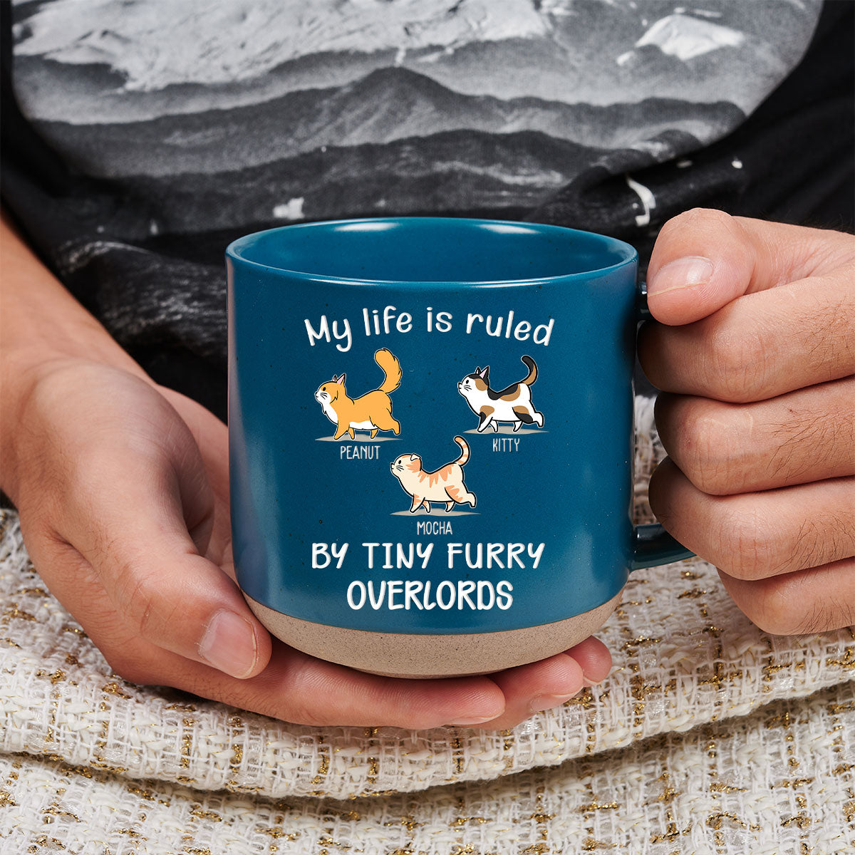 Ruled By Tiny Furry Overlords - Personalized Custom Pottery Mug