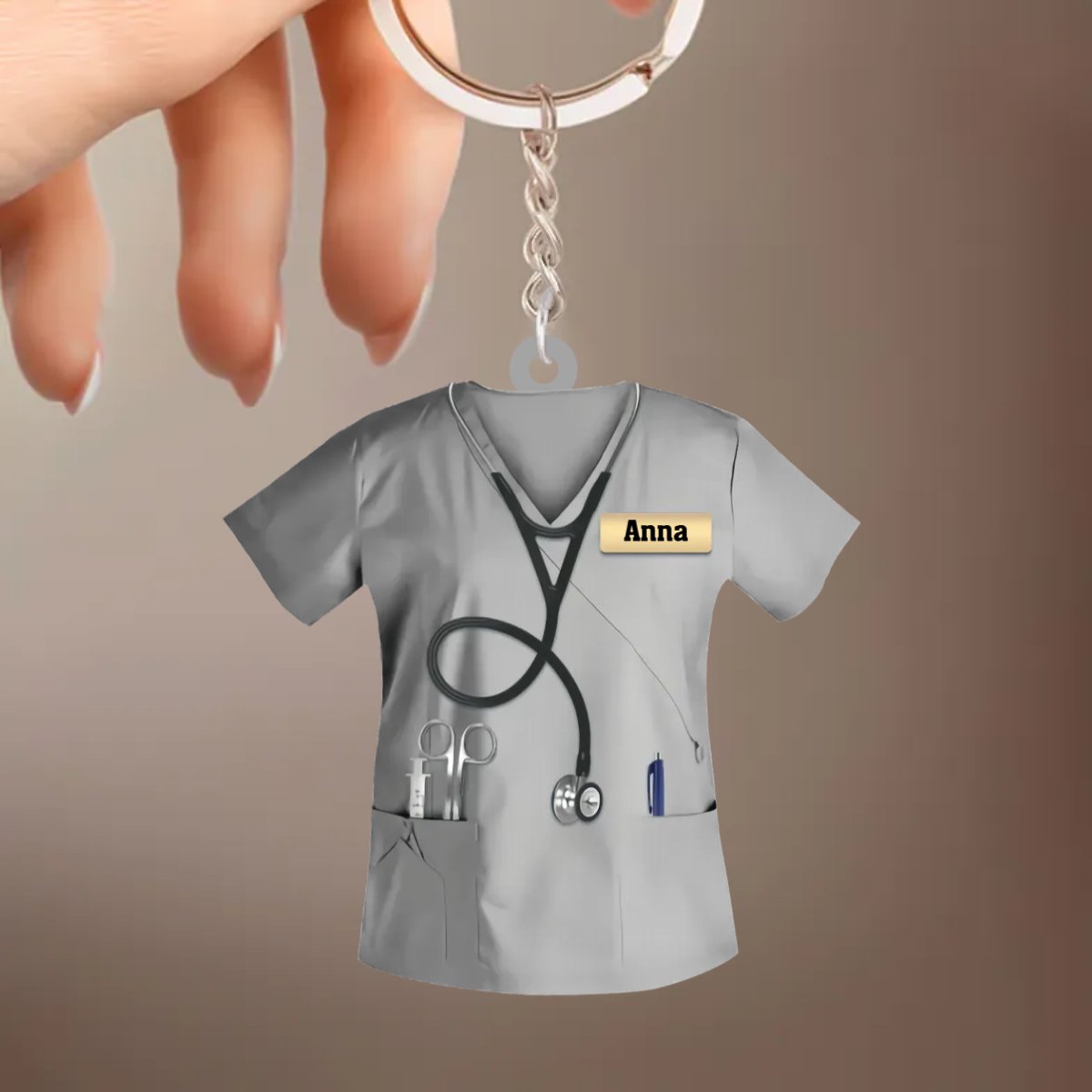 Nurse - Gift For Nurse - Personalized Nurse Uniform Keychain - The Next Custom Gift