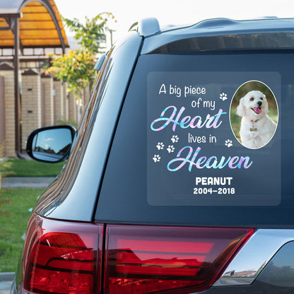 No Longer By My Side But Forever In My Heart Pet Memorial Personalized Decal