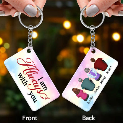 Family Memorial Colorful Background Remembrance Gift Personalized Acrylic Keychain