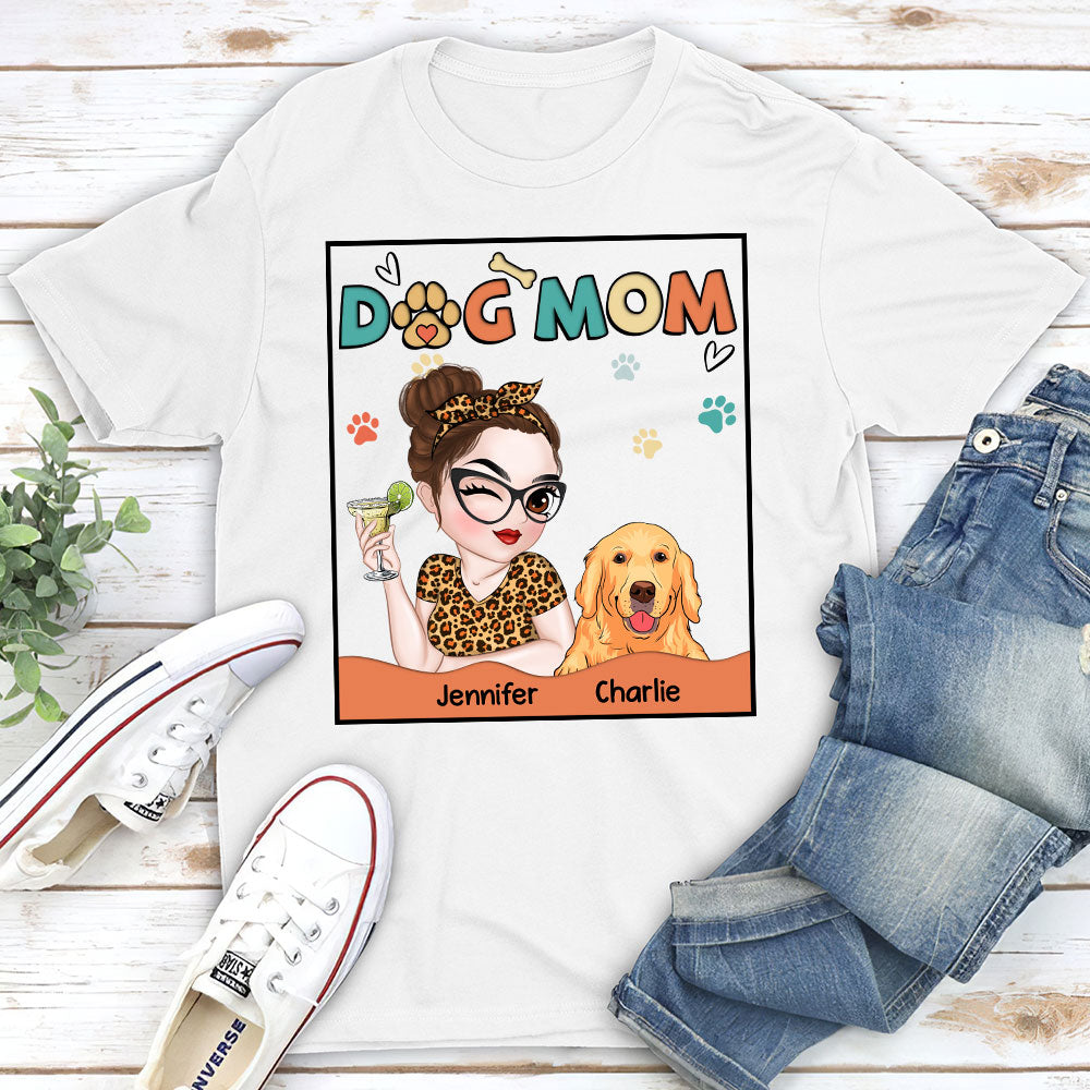 Lovely Dog Mom - Personalized Custom Unisex T-shirt