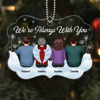 Always With You Memorial Dandelion Cloud Personalized Acrylic Ornament