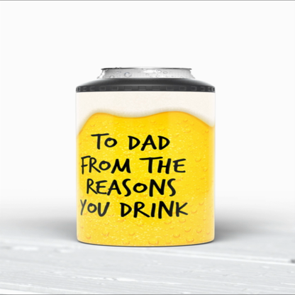 From The Reasons You Drinks Naughty Kids Personalized 4 In 1 Can Cooler