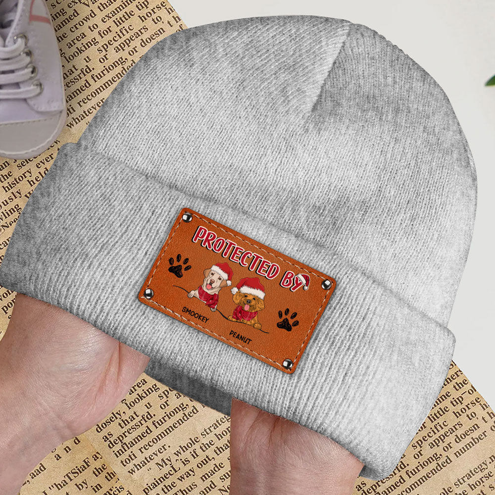 Protected By Dog Christmas - Personalized Custom Beanie