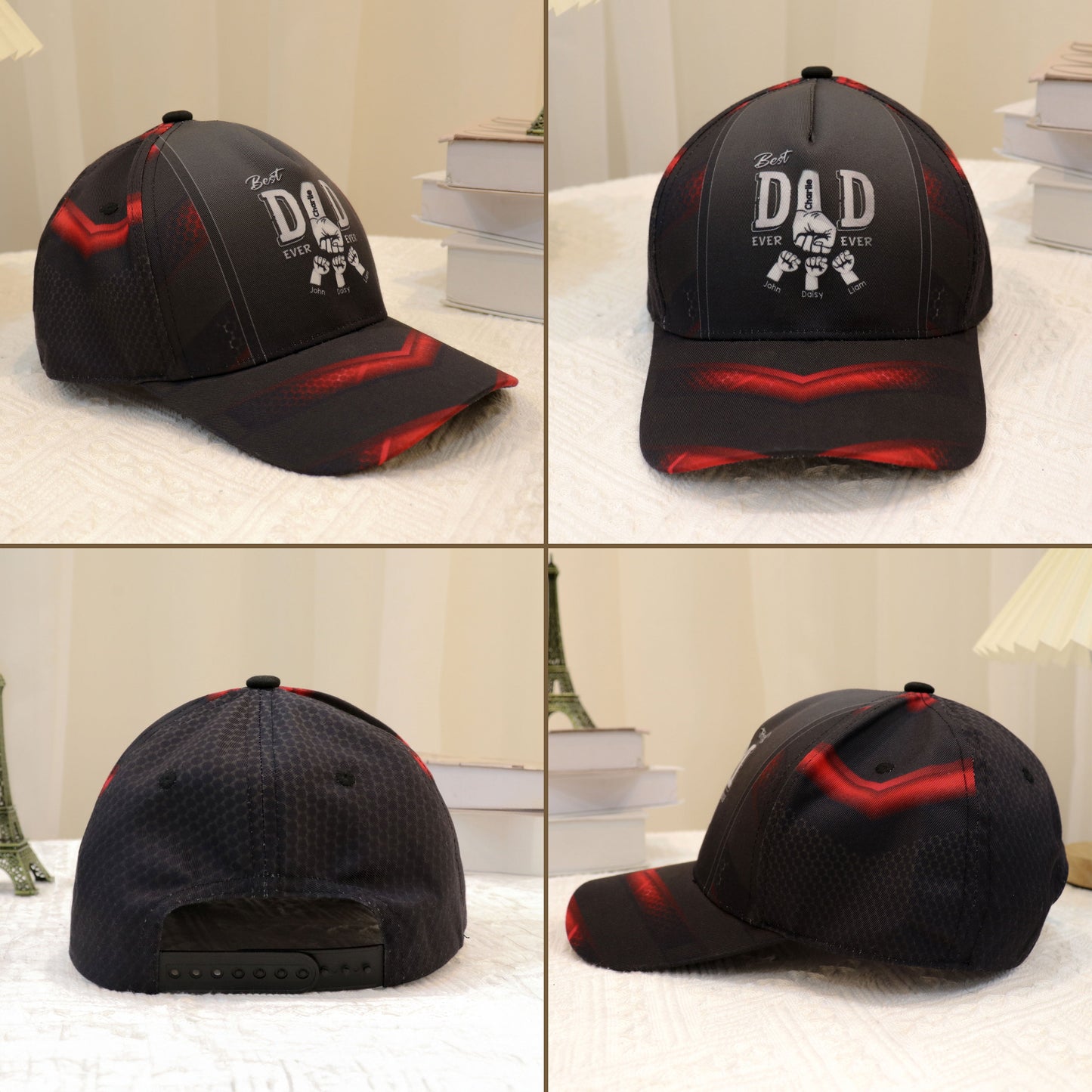 Best Dad Ever Fist Bump Personalized Classic Cap, Father's Day Gift For Dad, Gift For Husband