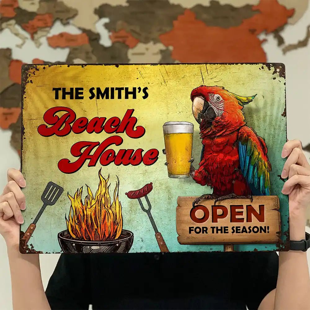 Open For The Season - Personalized Classic Metal Signs - The Next Custom Gift