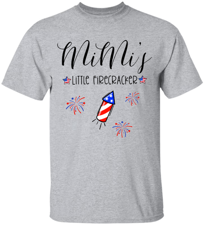 Mimi's Little Firecrackers 4th Of July, Custom Grandma With Kids TH Shirt