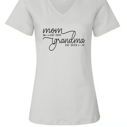 Personalized Mom Est Grandma Est Shirt, Custom Mom Grandma Est Shirt, Gift For Grandma, Mother's Day Gift TH