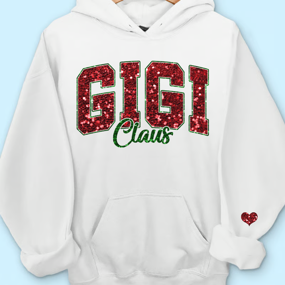 Custom Gigi Claus Christmas And Kids Sweatshirt