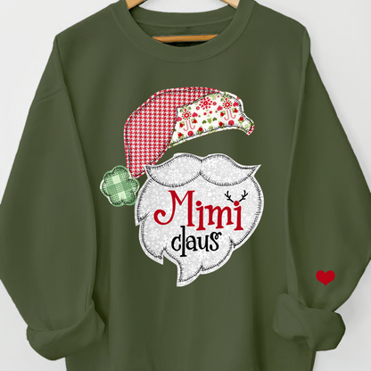 Custom Mimi Claus Christmas With Grandkids Sweatshirt