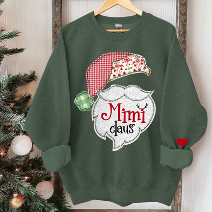 Custom Mimi Claus Christmas With Grandkids Sweatshirt