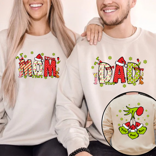 Personalized Nickname Mom and Dad Kids Names Christmas 2024