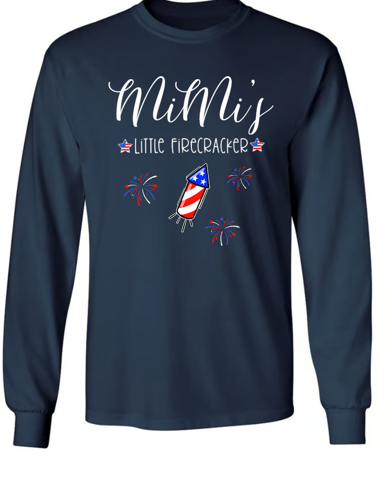 Mimi's Little Firecrackers 4th Of July, Custom Grandma With Kids V2 TH