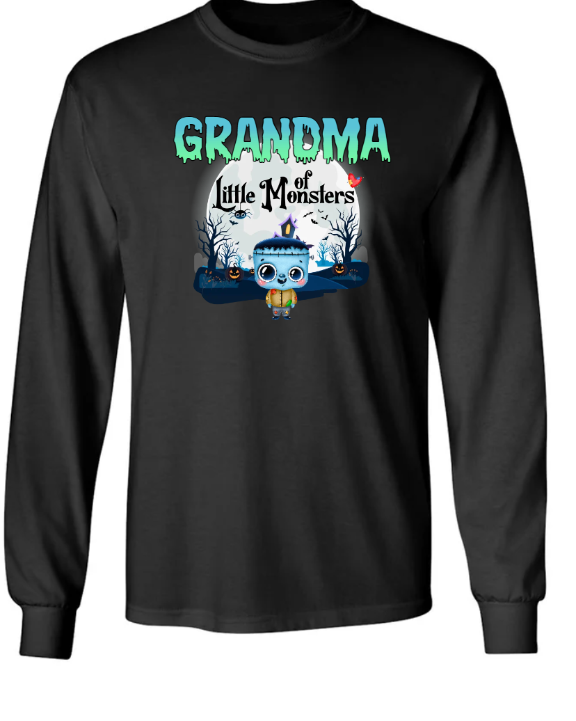 Personalized Grandma Halloween Shirt, Custom Grandma Little Of Monsters cute Halloween, Gift For Mimi, Nana, Gigi, Halloween Gift