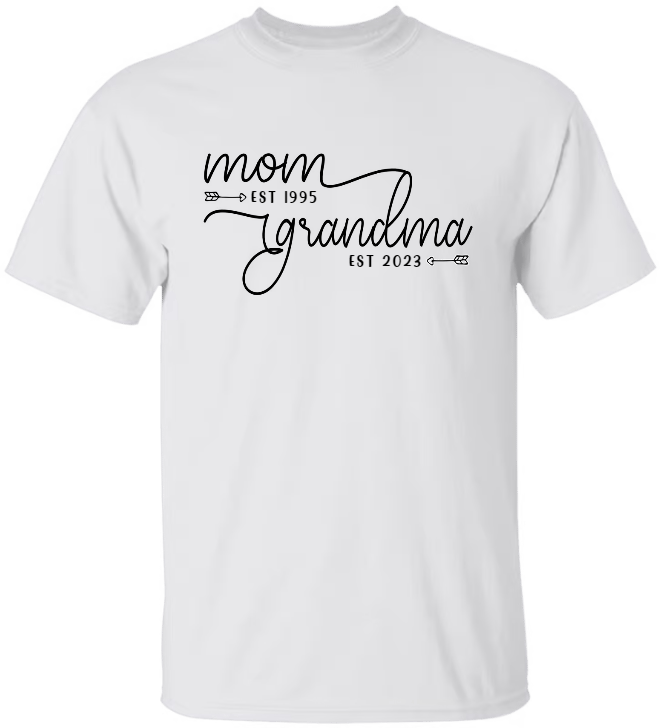 Personalized Mom Est Grandma Est Shirt, Custom Mom Grandma Est Shirt, Gift For Grandma, Mother's Day Gift TH