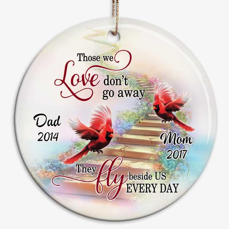 Cardinals Personalized Memorial Circle Ornament