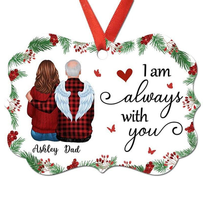 Holly Branch Memorial Personalized Christmas Ornament