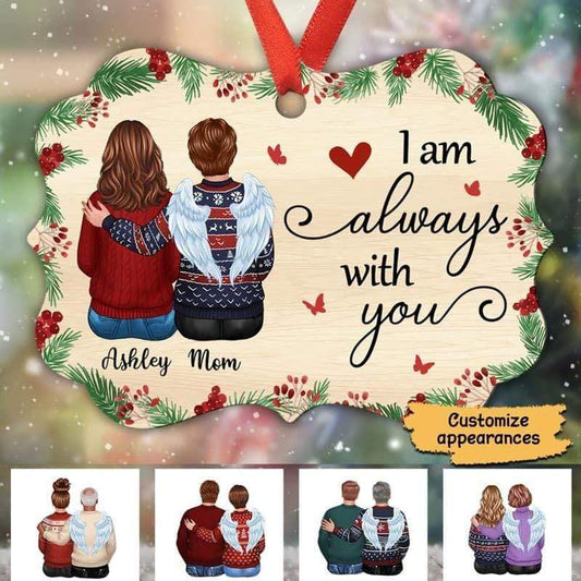 Holly Branch Memorial Personalized Christmas Ornament