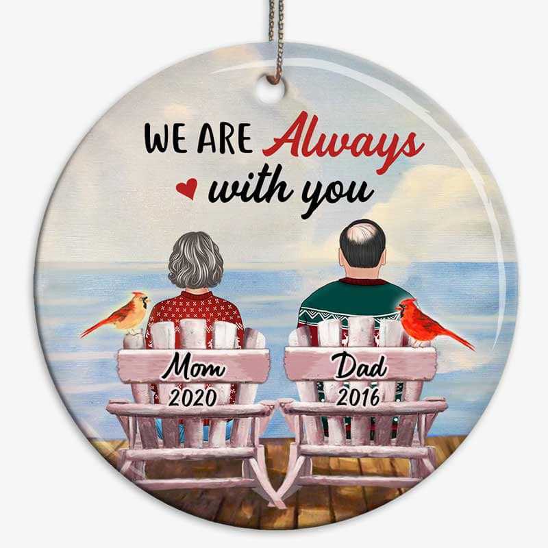 Memorial Chair Personalized Circle Ornament