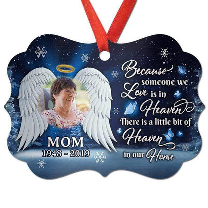Wings Someone We Love In Heaven Memorial Personalized Christmas Ornament