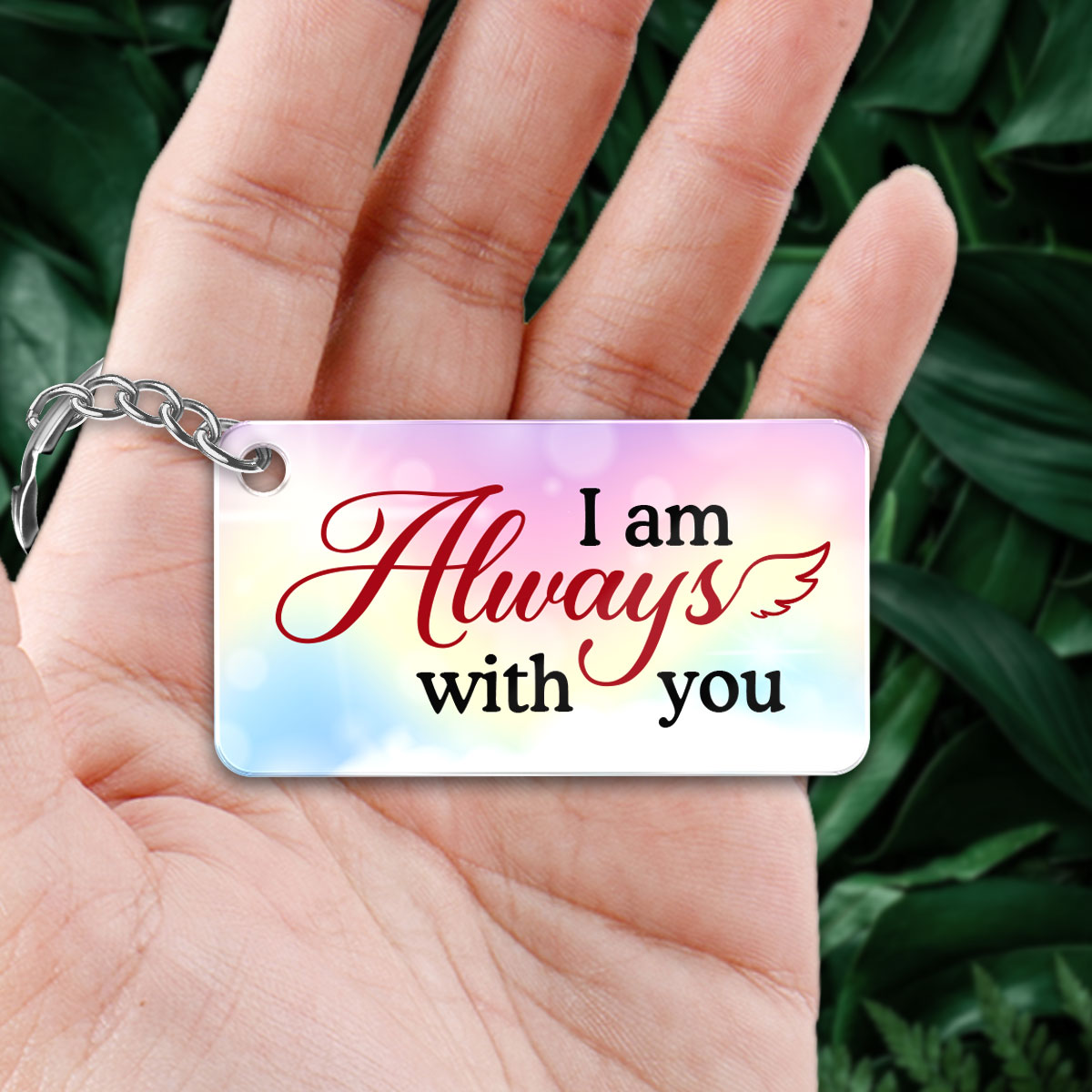 Family Memorial Colorful Background Remembrance Gift Personalized Acrylic Keychain
