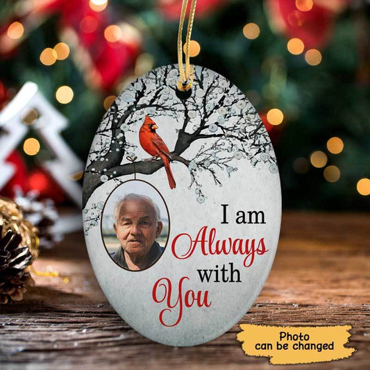Always With You Blossom Tree Memorial Personalized Oval Ornament