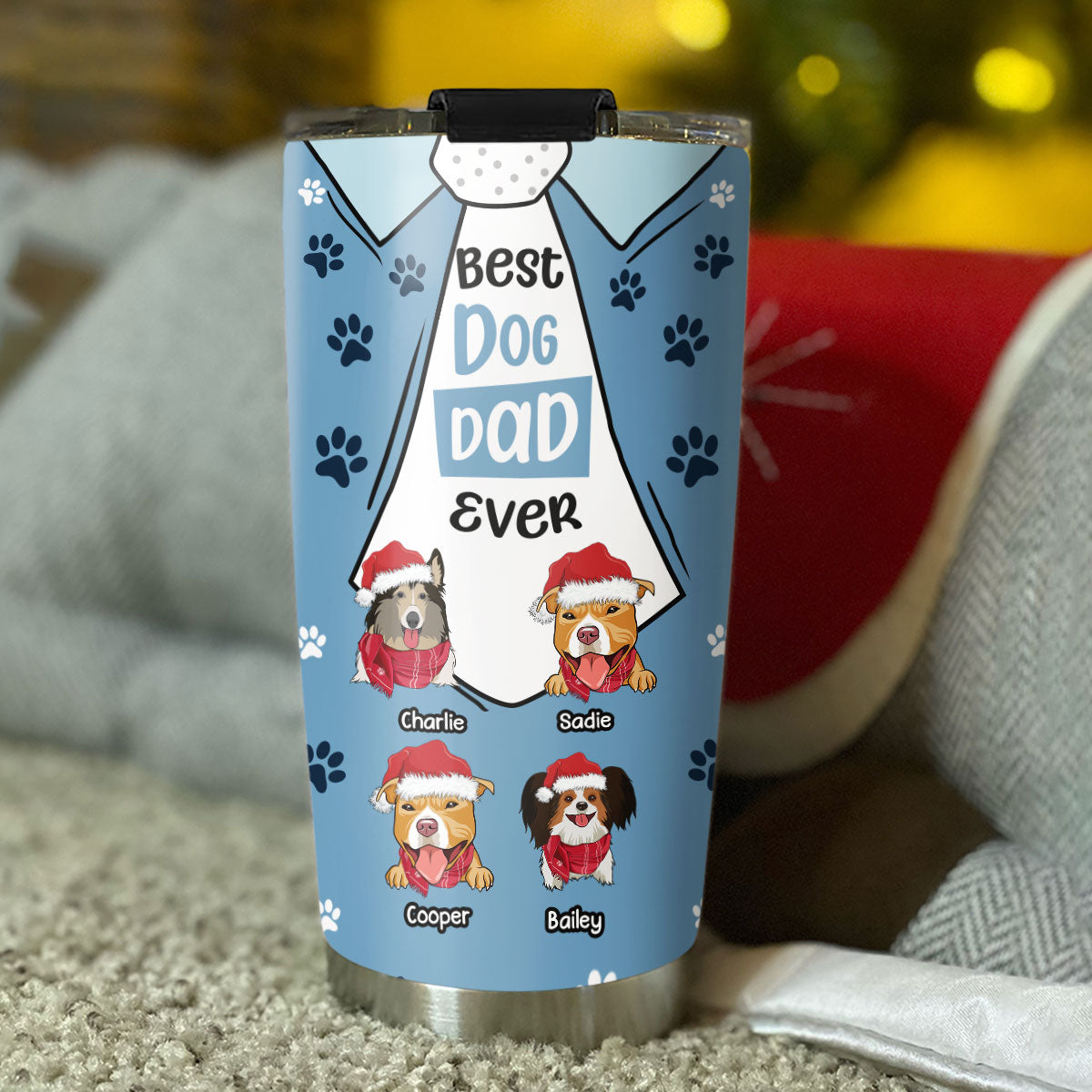 We Love You Best Dog Dad  - Personalized Custom Tumbler