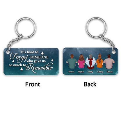 Galaxy Night Sky Always With You Whole Family Memorial Remembrance Gift Personalized Acrylic Keychain