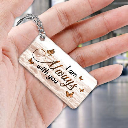 Always With You Sky Family Members, Memorial Personalized Acrylic Keychain, Sympathy Gift
