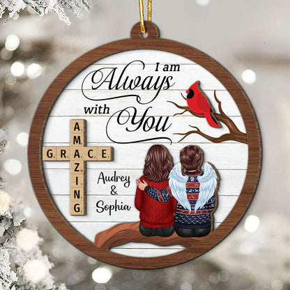 Amazing Grace Wooden Blocks Family Memorial Personalized 2-Layer Wooden Ornament, Christmas Decoration, Sympathy Gift, Remembrance Gift