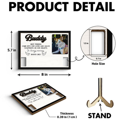 Pet Loss Dog Cat Photo Memorial Remembrance Gift Pet Collar Keepsake Personalized Wooden Pet Collar Holder