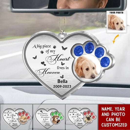 Pet Lovers - A big piece of my heart lives in heaven - Personalized Heart Aluminum Ornament (HL) - The Next Custom Gift