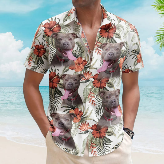 Pet Lovers - Custom Face Funny Photo Aloha - Personalized Photo Hawaiian Shirts - The Next Custom Gift