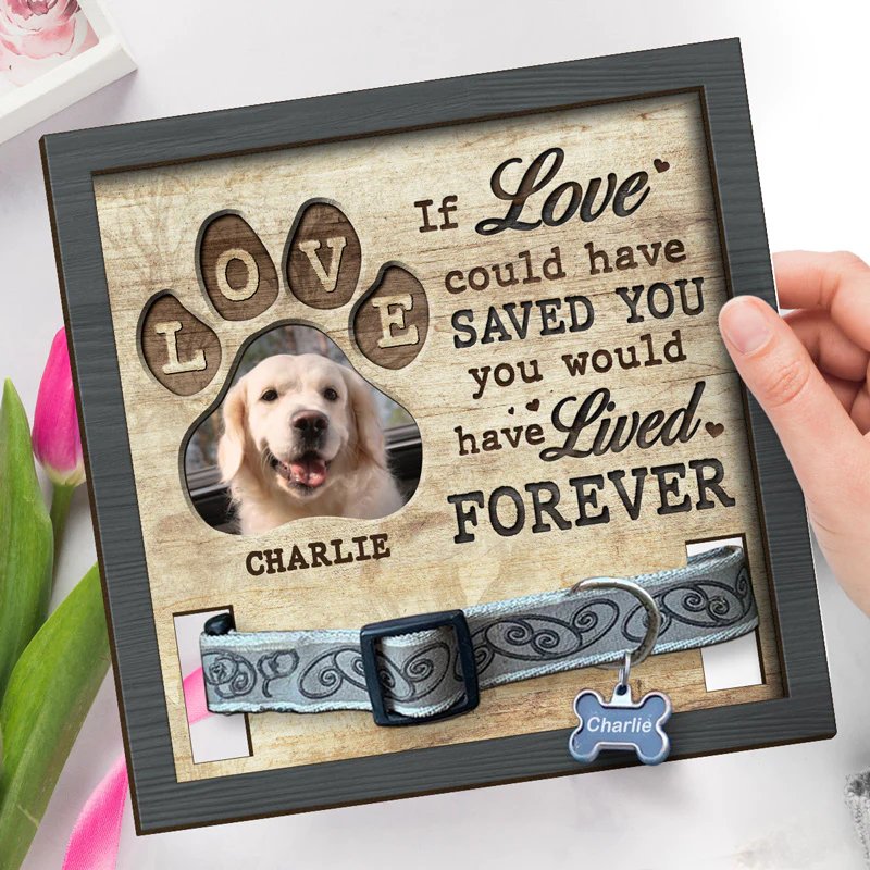Pet Lovers - If Love Could Have Saved You You Would Have Lived Forever - Personalized Memorial Pet Loss Sign (HL) - The Next Custom Gift