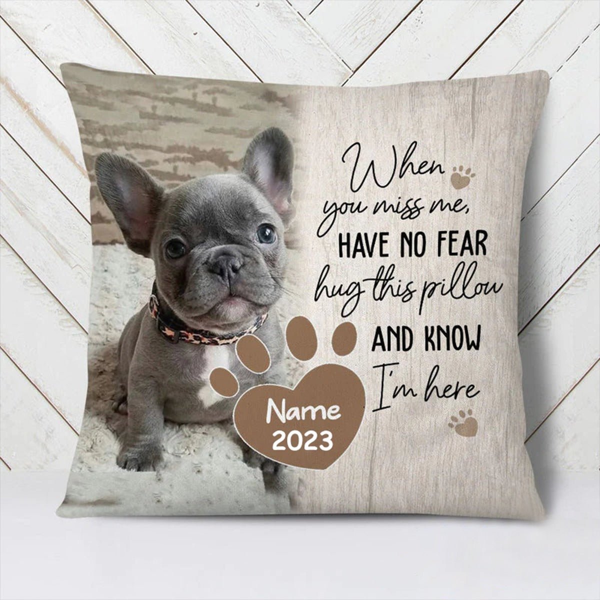 Pet Lovers - Personalized Pet Memorial Pillowcase, When You Miss Me - Personalized Pillow - The Next Custom Gift
