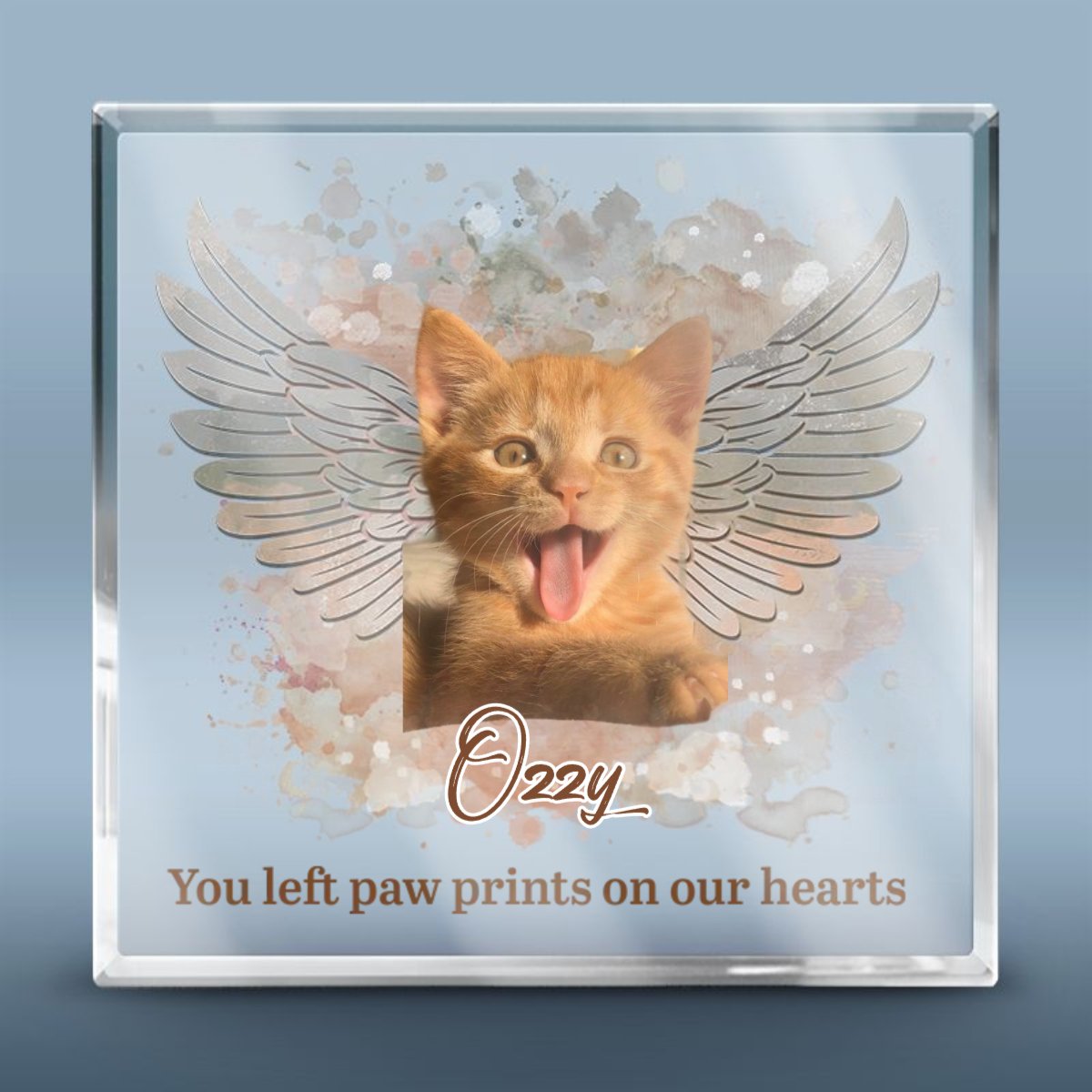 Pet Lovers - Pets Teach Us The Purest Kind Of Love - Memorial Personalized Custom Square Shaped Acrylic Plaque - The Next Custom Gift