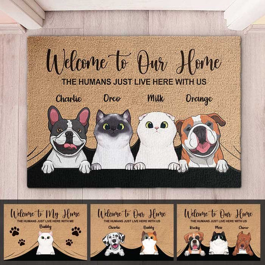 Pet Lovers - Welcome To Our Home - Personalized Doormat - The Next Custom Gift