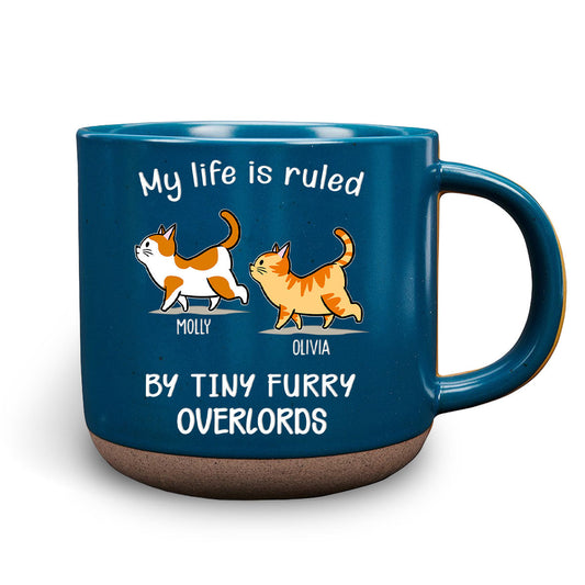 Ruled By Tiny Furry Overlords - Personalized Custom Pottery Mug