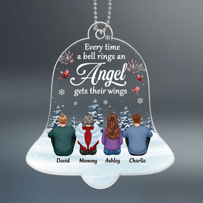 Every Time A Bell Rings Family Memorial Personalized Acrylic Ornament