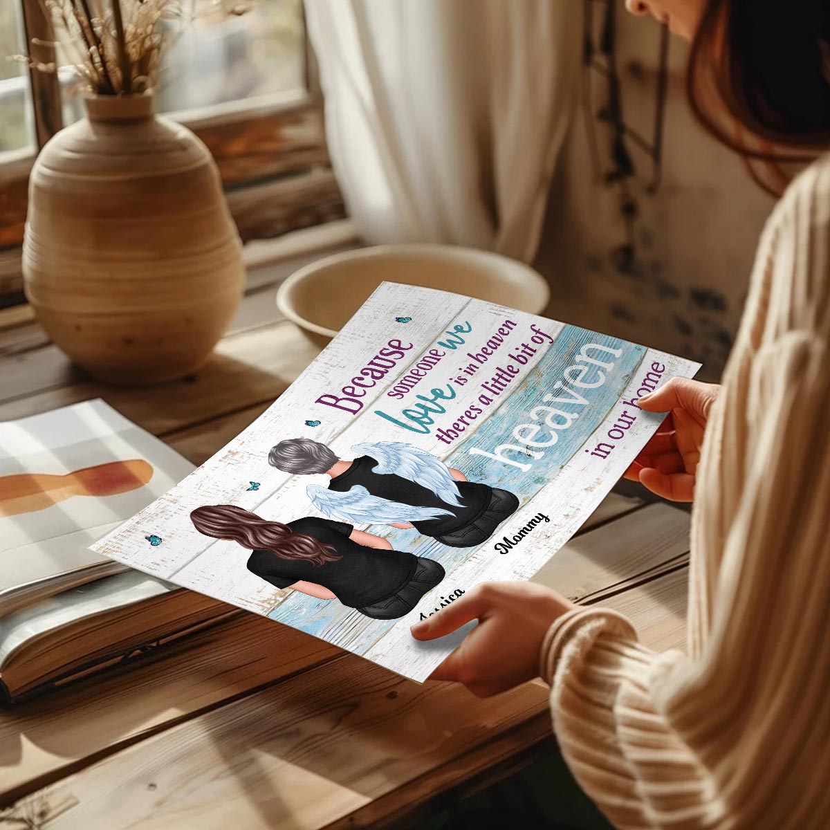 Someone We Love Is In Heaven Memorial Sympathy Gift Personalized Poster