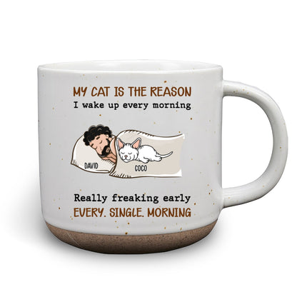 The Reason I Wake Up - Personalized Custom Pottery Mug