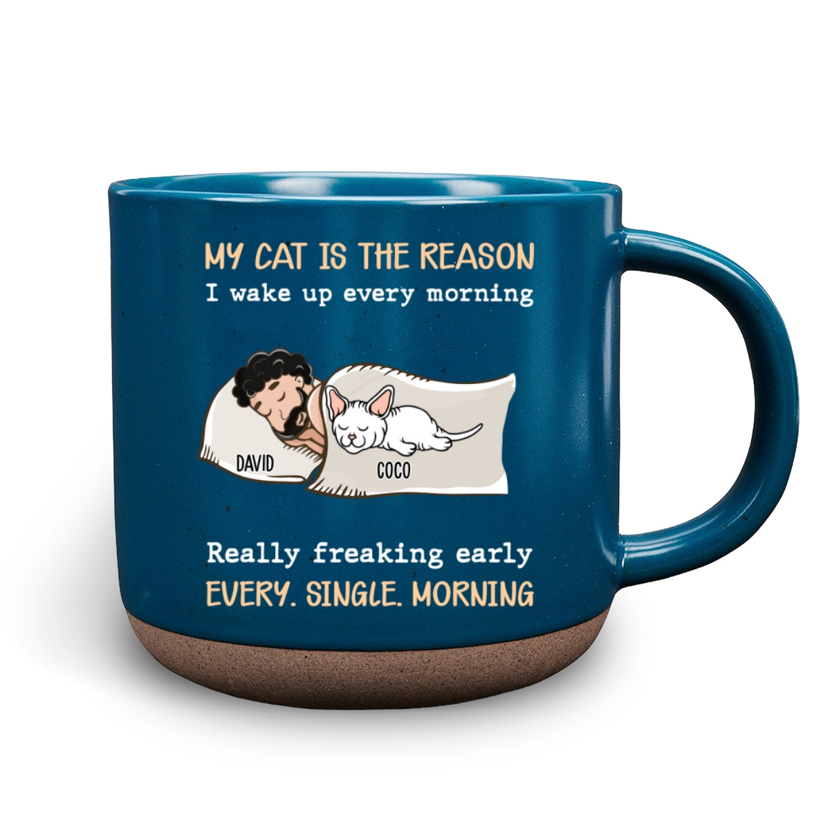 The Reason I Wake Up - Personalized Custom Pottery Mug