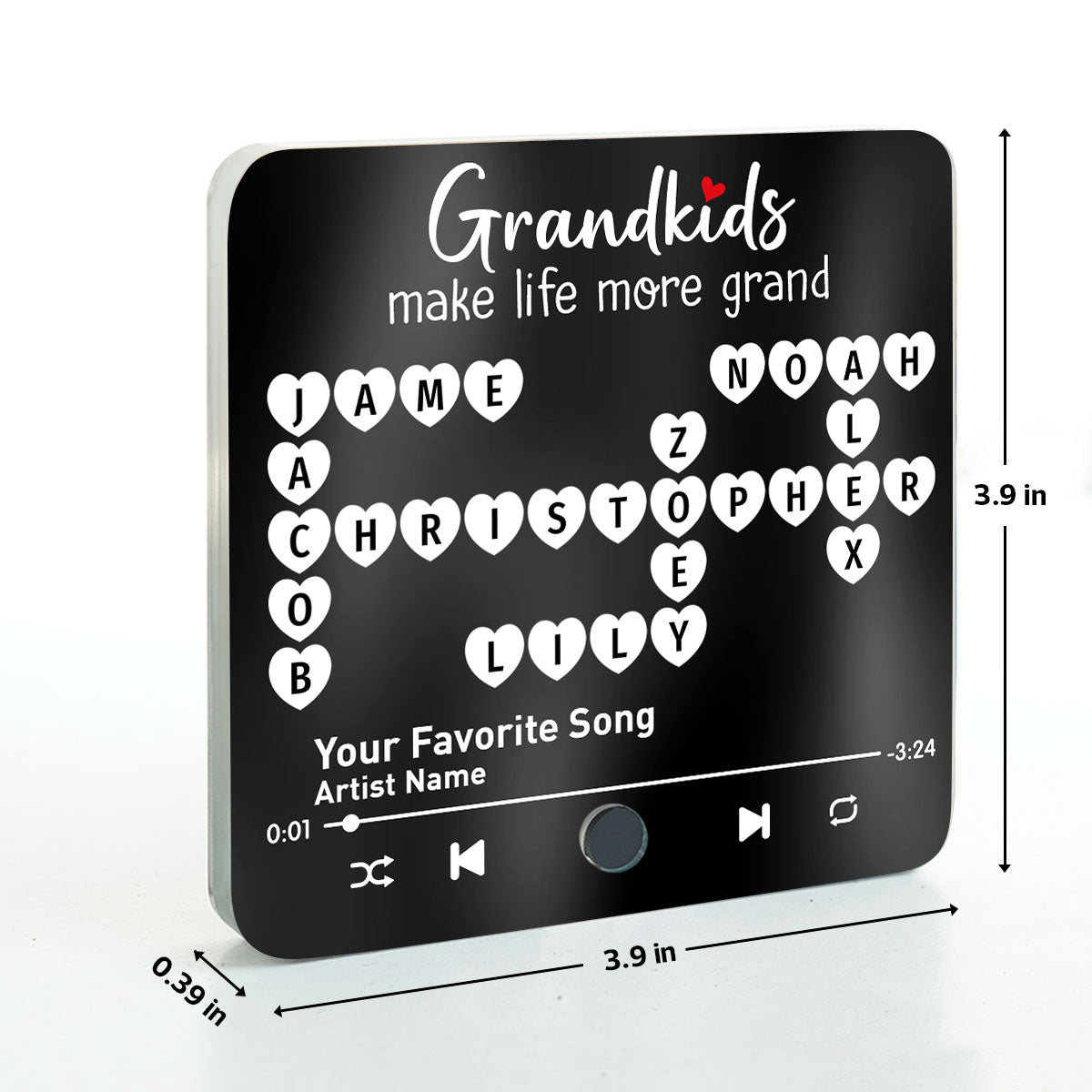 The Greatest Gift You Ever Know Crossword Puzzle Art Gift For Grandma Personalized Music Fridge Magnet